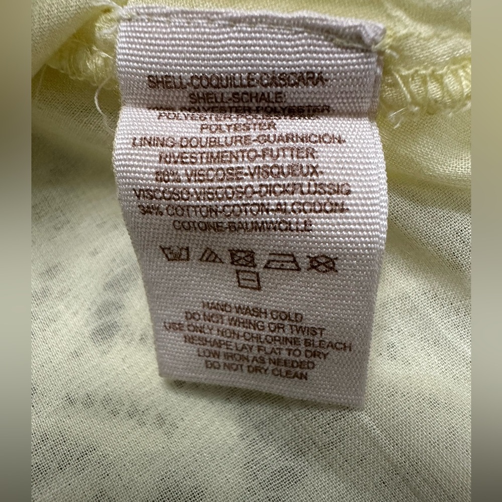 Free People Lacey Cocktail Dress. White / Butter Yellow Lined. Size: 4 - Picture 10 of 11